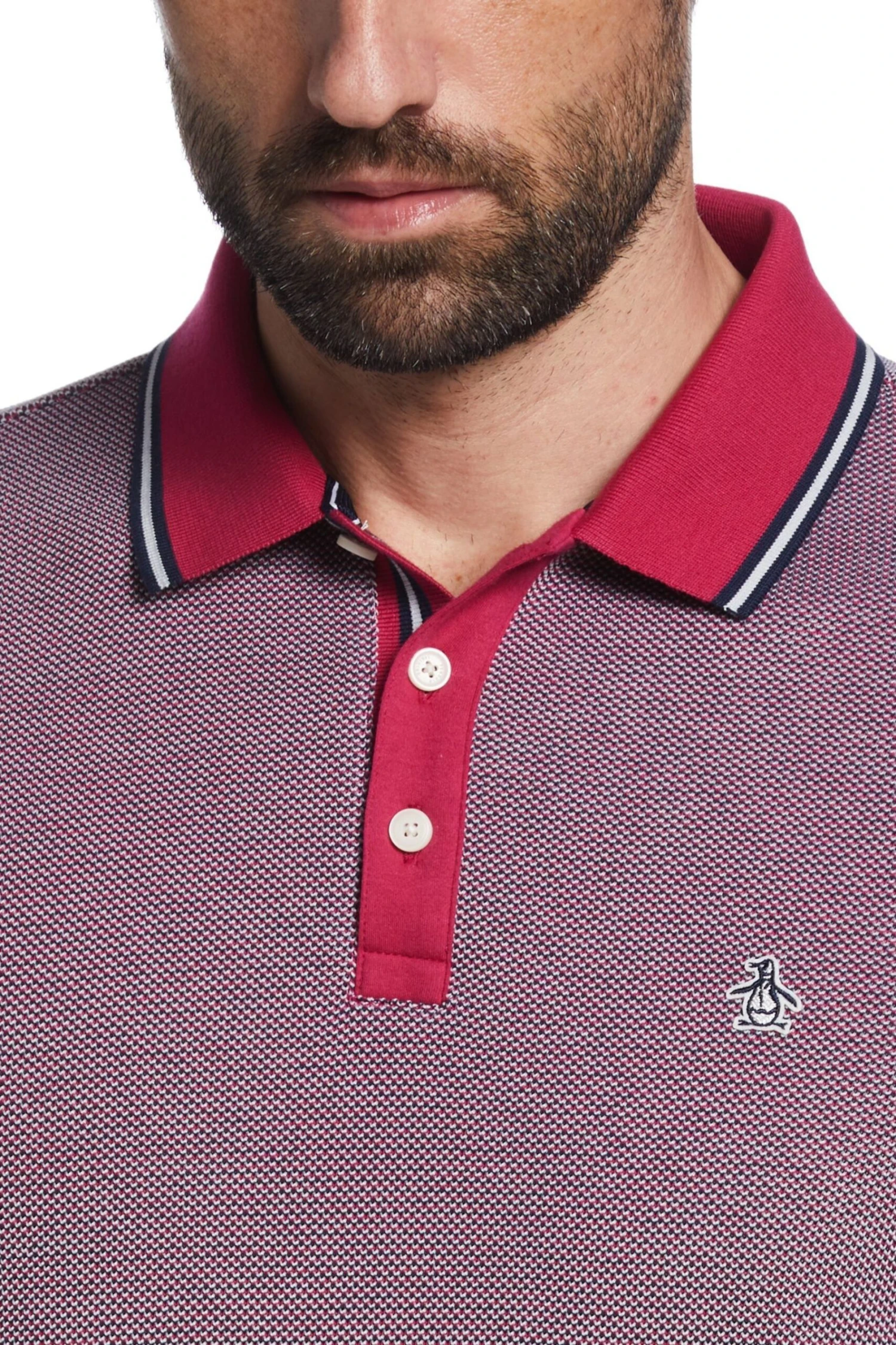 Original Penguin Red Birdseye Pique Polo Shirt 5 Original Penguin Red Birdseye Pique Polo Shirt - Image 3