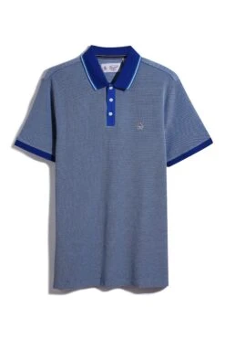 Original Penguin Blue Birdseye Pique Polo Shirt -Original Penguin D89213s4