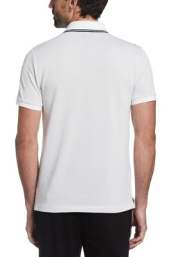 Original Penguin White Birdseye Pique Polo Shirt -Original Penguin D89214s2