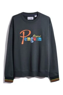 Original Penguin Grey Logo Fleece Sweatshirt -Original Penguin D89219s3