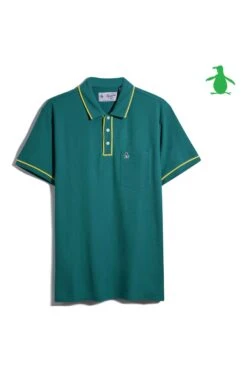 Original Penguin Green Earl Pique Polo Shirt -Original Penguin D89221s3