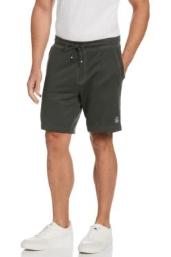 Original Penguin Grey Sticker Pete Fleece Shorts