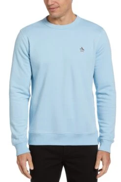 Original Penguin Sticker Pete Sweatshirt In Cerulean Blue