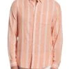 Original Penguin Orange Linen Blend Striped Shirt 2 Original Penguin Orange Linen Blend Striped Shirt -Original Penguin D89237s