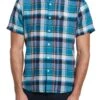 Original Penguin Blue Short Sleeve Plaid Shirt