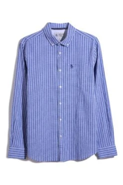 Original Penguin Blue Long Sleeve Seersucker Shirt -Original Penguin D89242s4