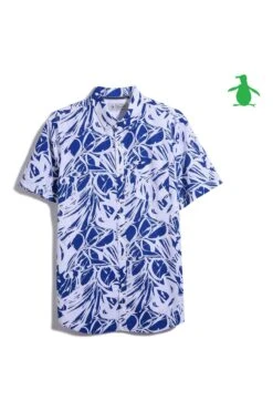 Original Penguin Blue Short Sleeve Swirl Shirt -Original Penguin D89244s4