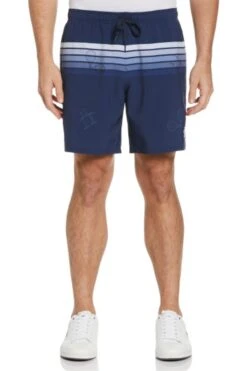 Original Penguin Mens Tennis Hybrid Blue Shorts