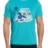 Original Penguin Mens Blue Tennis Performance Resort Crew T-Shirt