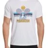 Original Penguin Mens Tennis Performance Novelty Graphic White T-Shirt -Original Penguin N42276s
