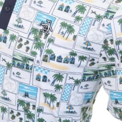 Original Penguin Golf Beach Club Print Polo Shirt -Original Penguin Original Penguin Golf Beach Club Print Polo Shirt OGKSD013 118 3