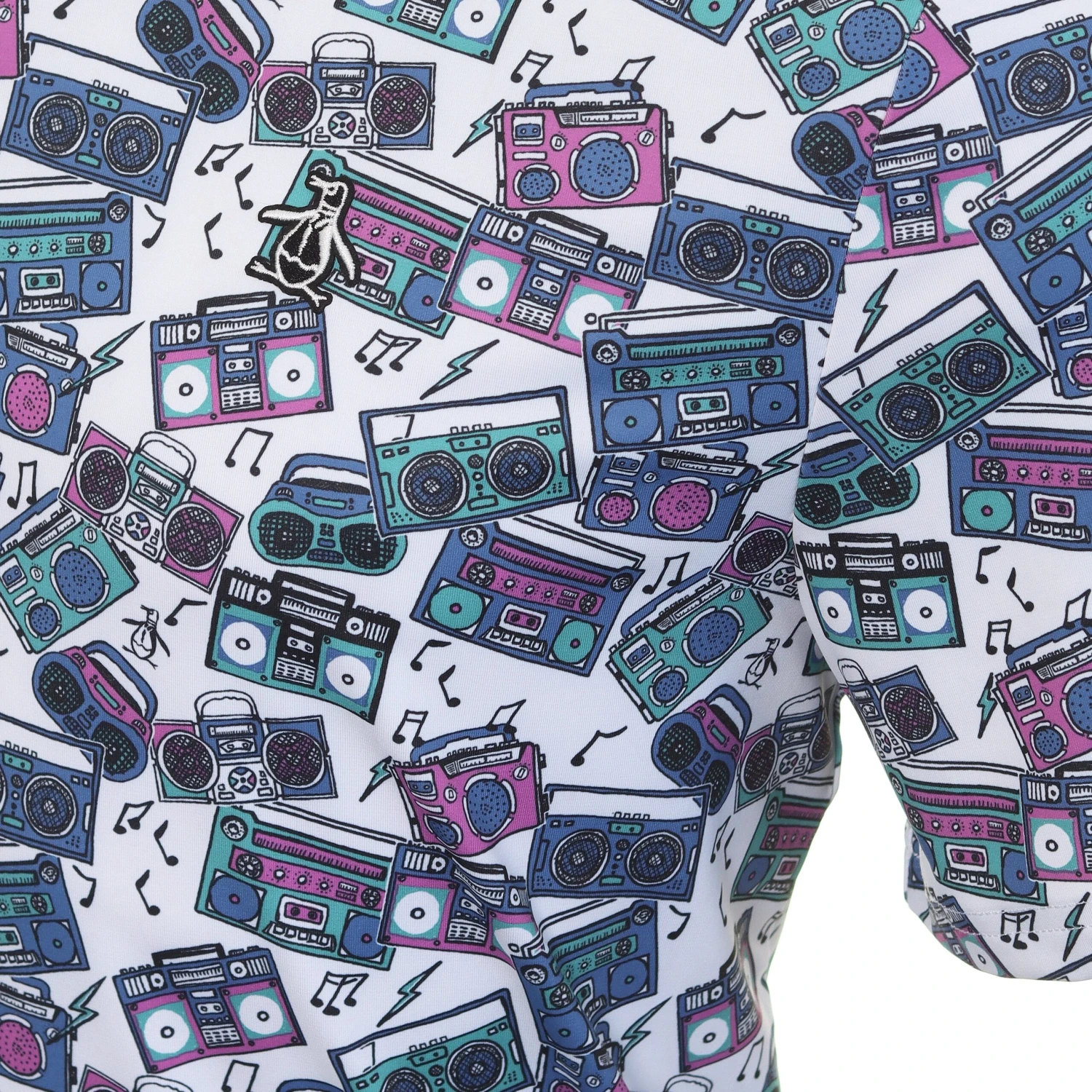 Original Penguin Golf Heritage Boombox Print Polo Shirt 5 Original Penguin Golf Heritage Boombox Print Polo Shirt - Image 3