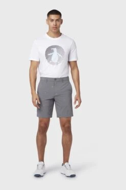 Original Penguin Grey All Over Pete Embroidered 9" Shorts