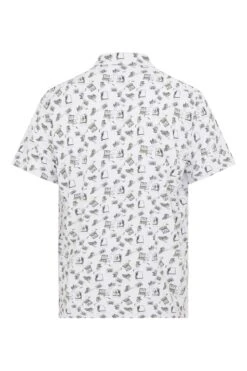 Original Penguin Golf Retro Arcade Printed White Polo Shirt -Original Penguin T82299s6