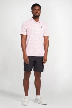 Original Penguin Golf Pink Have A Beer Print Polo Shirt