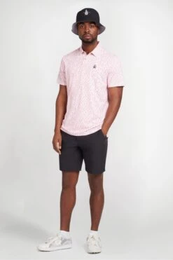 Original Penguin Golf Pink Have A Beer Print Polo Shirt -Original Penguin T82320s3