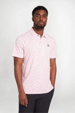 Original Penguin Golf Pink Have A Beer Print Polo Shirt -Original Penguin T82320s4