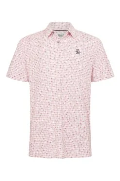 Original Penguin Golf Pink Have A Beer Print Polo Shirt -Original Penguin T82320s5