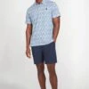 Original Penguin Golf Blue Novelty Print Polo Shirt -Original Penguin T82331s