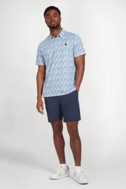 Original Penguin Golf Blue Novelty Print Polo Shirt