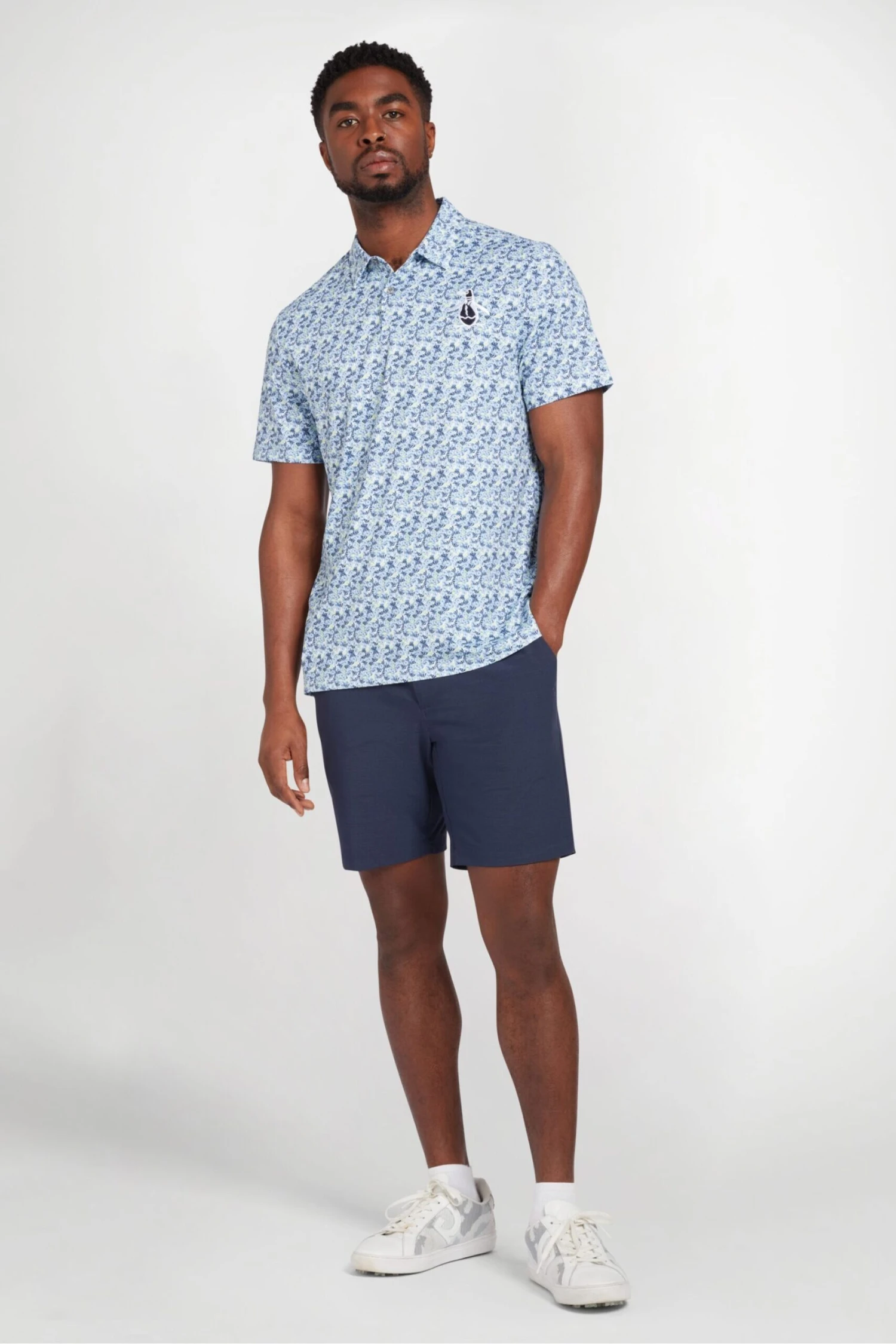 Original Penguin Golf Blue Novelty Print Polo Shirt 3 Original Penguin Golf Blue Novelty Print Polo Shirt