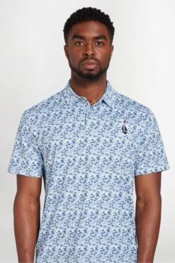 Original Penguin Golf Blue Novelty Print Polo Shirt 11 Original Penguin Golf Blue Novelty Print Polo Shirt -Original Penguin T82331s4