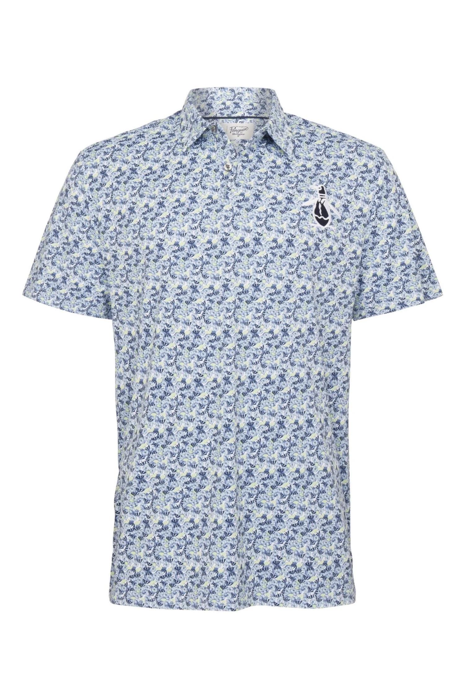 Original Penguin Golf Blue Novelty Print Polo Shirt 7 Original Penguin Golf Blue Novelty Print Polo Shirt - Image 5
