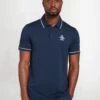Original Penguin Large Navy Blue Golf Heritage Polo Shirt With Logo 2 Original Penguin Large Navy Blue Golf Heritage Polo Shirt With Logo -Original Penguin T82337s