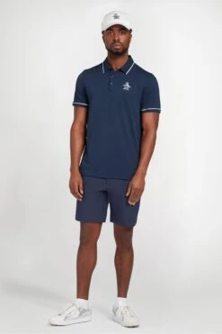 Original Penguin Large Navy Blue Golf Heritage Polo Shirt With Logo 9 Original Penguin Large Navy Blue Golf Heritage Polo Shirt With Logo -Original Penguin T82337s4