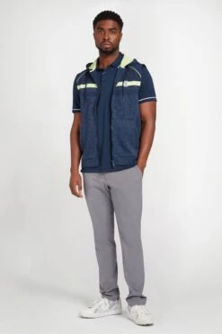 Original Penguin Golf Blue Heritage Mixed Media Hoodie