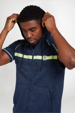 Original Penguin Golf Blue Heritage Mixed Media Hoodie -Original Penguin T82363s4