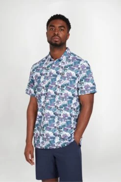 Original Penguin Golf Heritage BoomBox Printed White Polo Shirt