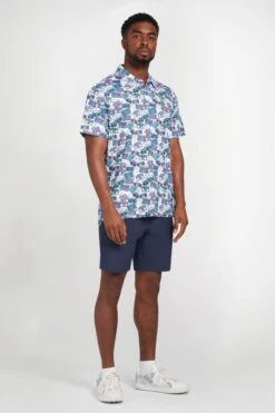 Original Penguin Golf Heritage BoomBox Printed White Polo Shirt -Original Penguin T82364s3