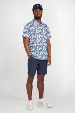 Original Penguin Golf Heritage BoomBox Printed White Polo Shirt -Original Penguin T82364s4