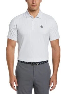 Original Penguin Golf All-Over Pete Printed White Polo Shirt