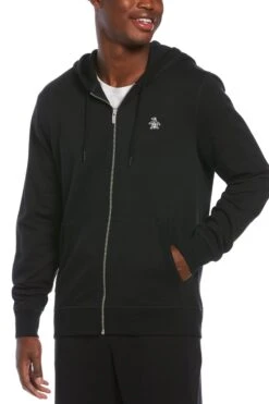 Original Penguin True Black Sticker Pete Zip Hoodie