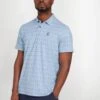 Original Penguin Golf Blue Retro Wave Pattern Print Polo Shirt
