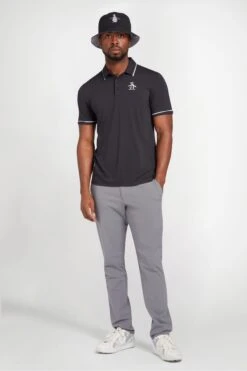 Original Penguin Golf Heritage Black Polo Shirt With Large Pete Logo 11 Original Penguin Golf Heritage Black Polo Shirt With Large Pete Logo -Original Penguin U36530s4