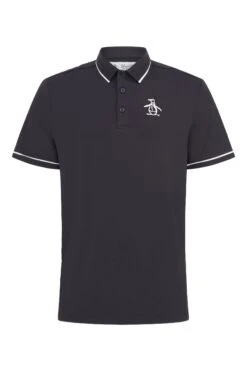 Original Penguin Golf Heritage Black Polo Shirt With Large Pete Logo 12 Original Penguin Golf Heritage Black Polo Shirt With Large Pete Logo -Original Penguin U36530s5