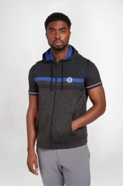 Original Penguin Golf Heritage Mixed Media Black Hoodie