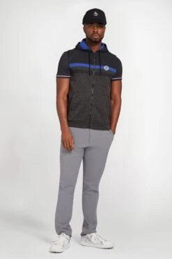 Original Penguin Golf Heritage Mixed Media Black Hoodie -Original Penguin U36559s3