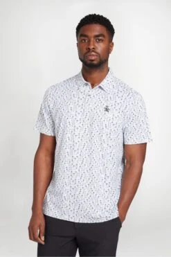Original Penguin Golf Have A Beer Print White Polo Shirt